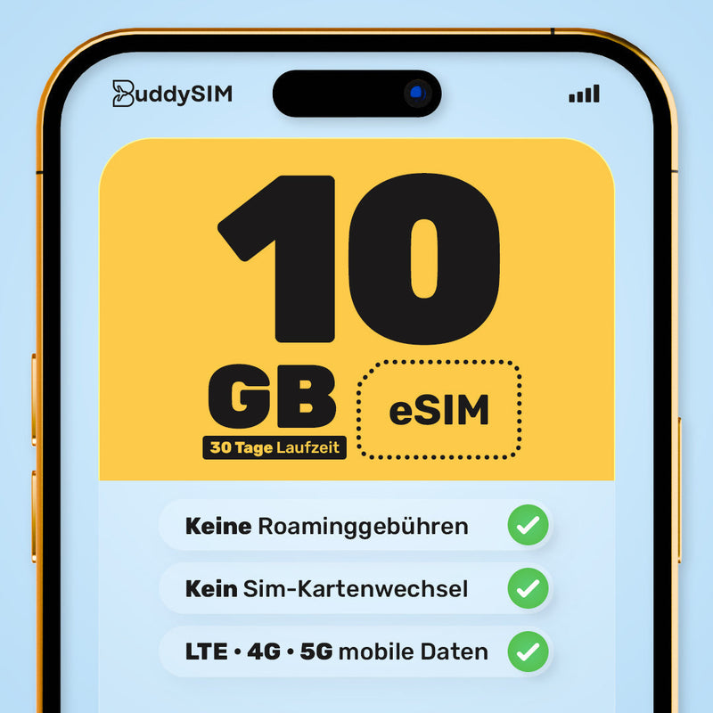 BuddySIM eSIM Senegal 10 GB für 30 Tage