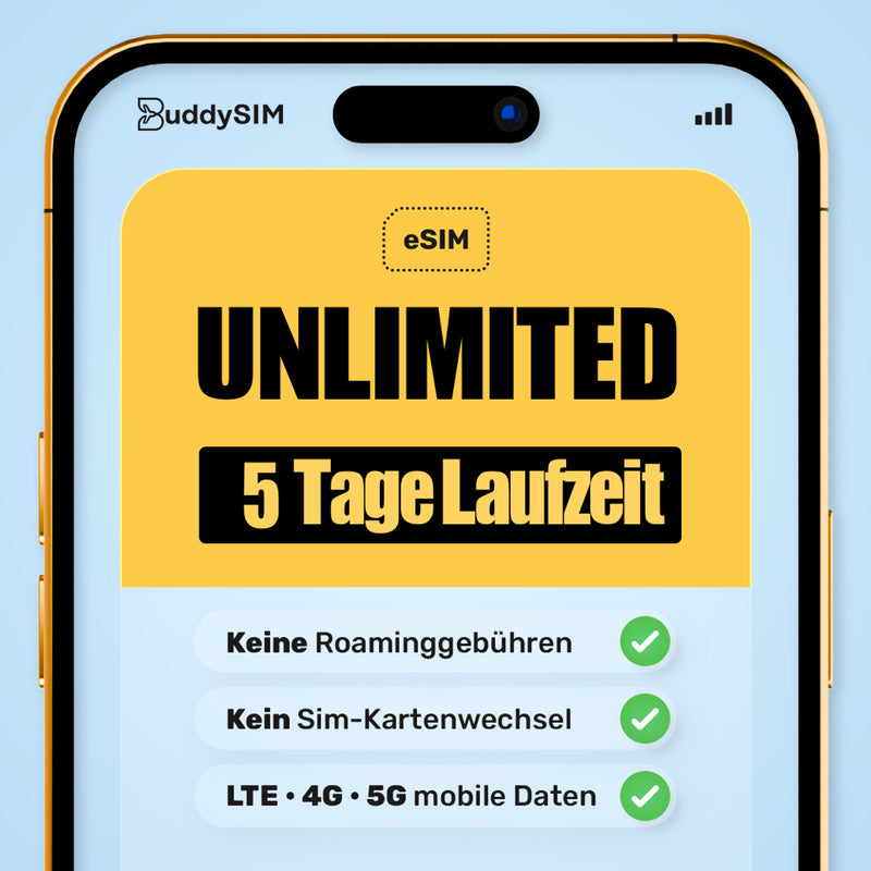 5 Tage eSIM Deutschland Unlimited