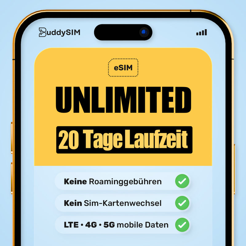 20 Tage eSIM USA Unlimited