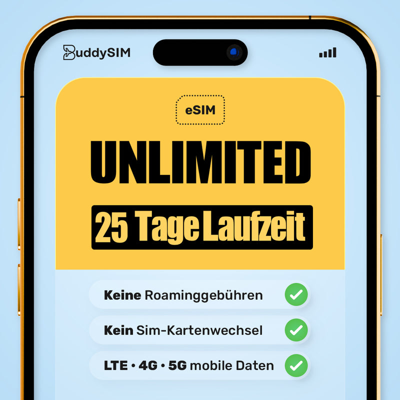 25 Tage eSIM USA Unlimited