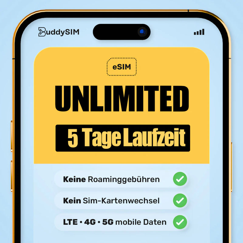 5 Tage eSIM Türkei Unlimited